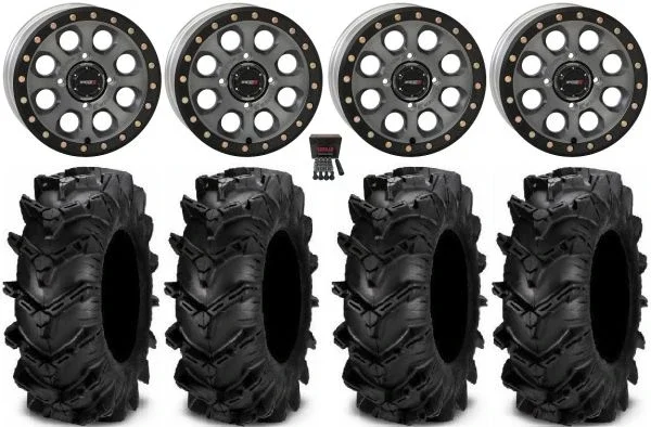 System 3 SB-7 14″ Wheels Ti (4+3) 27″ Cryptid Tires Can-Am Commander Maverick Renegade Outlander Defender