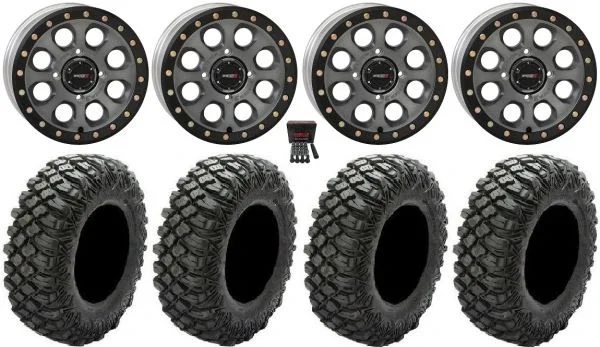 System 3 SB-7 14″ Wheels Ti (4+3) 32″ Crawler XG Tires Kawasaki Mule Pro FXT KRX / Yamaha Wolverine RMAX / YXZ 2019+