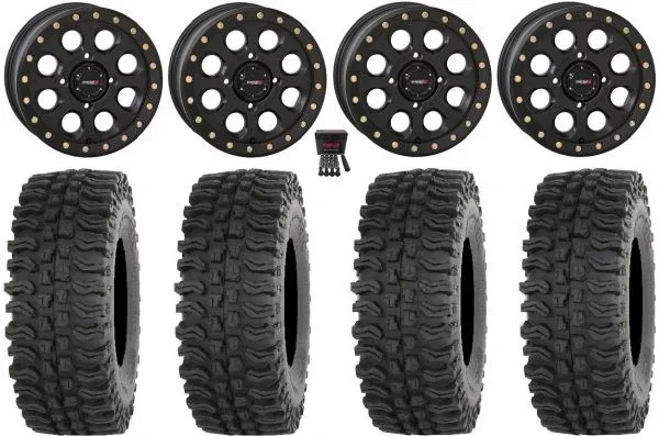 System 3 SB-7 15″ Wheels Black (5+2) 35″ BDC Tires Polaris RZR XP 1000 / PRO XP / Ranger XP 900/1000