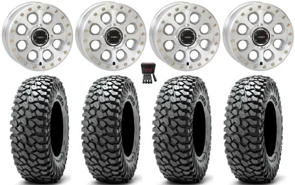 System 3 SB-7 15″ Wheels Mh (5+2) 35″RocScraper Sticky Tires Kawasaki Teryx Mule
