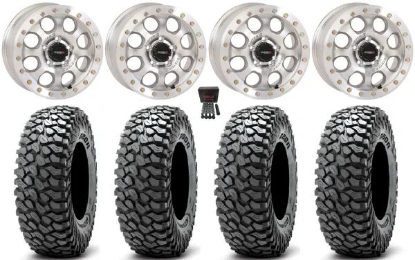 System 3 SB-7 15″ Wheels Mh (6+1) 35″ RocScraper Tires Polaris RZR Turbo R & Pro R Ranger 1500 Xpedition