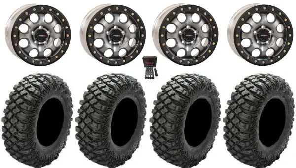 System 3 SB-7 Bdlk 15″ Wheels Ti (6+1) 35″ Crawler XG Tires CFMoto UForce U10 Pro / U10 XL Pro / ZForce Z10 / Z10-4