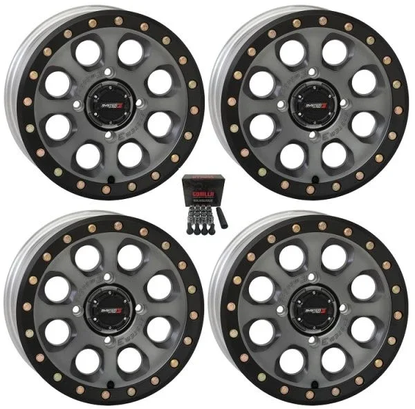System 3 SB-7 Beadlock 15″ Wheels Titanium (4+3) Polaris RZR 1000 XP / Ranger XP 900/1000