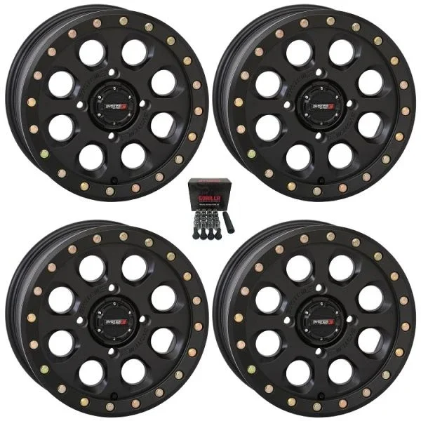 System 3 SB-7 Beadlock Wheels 15″ Black (6+1) Can-Am Maverick X3 / Honda Pioneer 1000