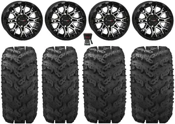 System 3 ST-6 14″ Wheels Black 26″ Reptile Tires Sportsman 550 850 1000