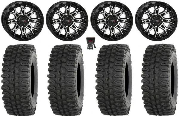 System 3 ST-6 14″ Wheels Black 27″ BDC Tires Sportsman 550 850 1000