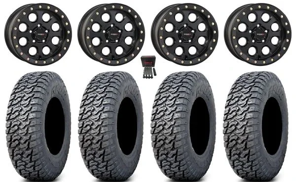 System SB-7 Bdlk 15″ Wheels Bk (4+3) 33″ Daemon Tires Polaris RZR Turbo R & Pro R Ranger 1500 Xpedition
