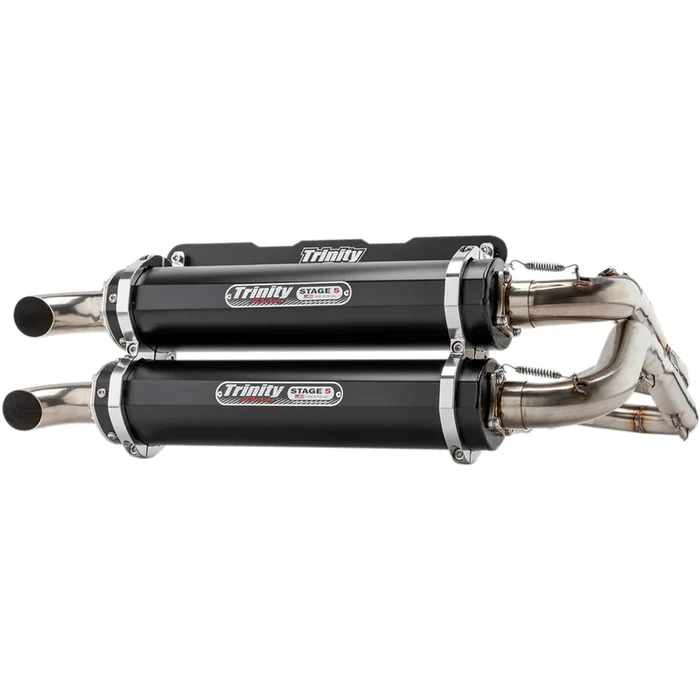 TRINITY RACING 1830-0466 TR-4166D-BK Stage 5 Dual Exhaust System Dual Exhaust – Black