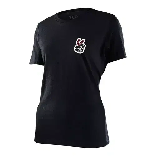 TROY LEE WOMENS PEACE OUT SS TEE BLACK HEATHER – 75357300