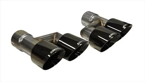 Twin 4 ” Pro Series Black Tip Kit with 3 ” Pipe for Mustang GT 2015-17 | #14333BLKCP | Corsa Performance