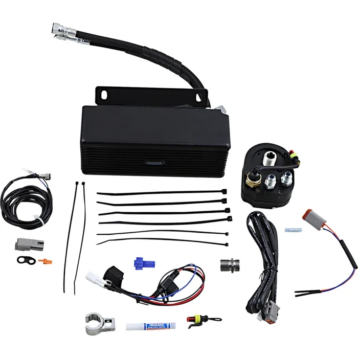 ULTRACOOL 0713-0248 RF-2FSS 3.0 Below Regulator Mount Oil Cooler for S&S T Series Engines Below Regulator Mount Oil Cooler – Flat Black – Touring/Trike