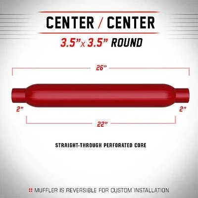 Universal Glass Pack Muffler 2 C/C Round 3.5 x 22 | #13134 | MagnaFlow