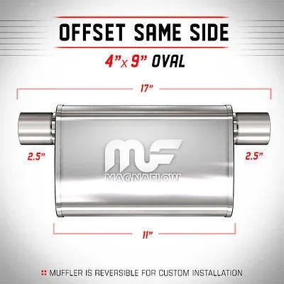 Universal Muffler Silencer 2.5 O/OSS Oval 4 x 9 x 11 11376 | MagnaFlow