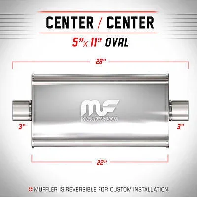 Universal Muffler/Silencer 3 C/C Oval 5 x 11 | #12579 | MagnaFlow