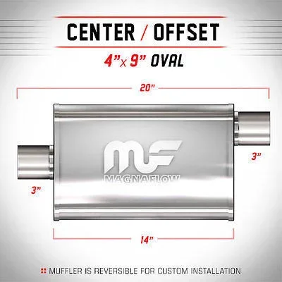 Universal Muffler/Silencer 3 C/O Oval 4×9 x 14 | #14329 | MagnaFlow