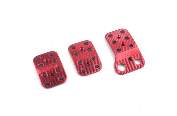 Universal Sport Pedal Kit Aluminium Red Luisi Made In Italy Brand New
