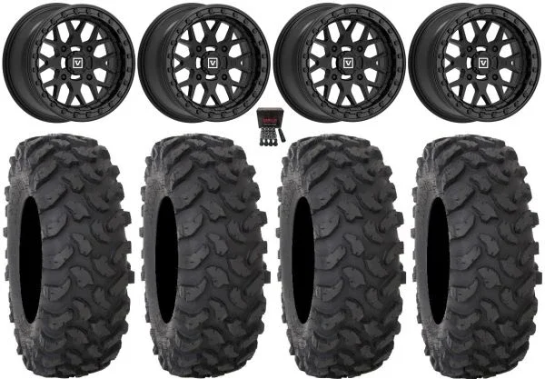 Valor V07 Beadlock 15″ Wheels Black 32″ XTR370 Tires Polaris RZR XP 1000 / PRO XP / Ranger XP 900/1000