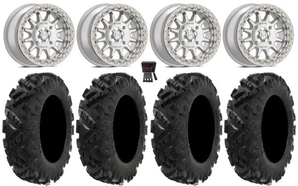 Valor V09 Beadlock 15″ Wheels Machined 28″ Attack 2.0 Tires Polaris RZR XP 1000 / PRO XP / Ranger XP 900/1000