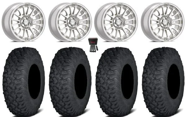 Valor V14 15″ Wheels Machined 35″ Coyote Tires CFMoto UForce U10 Pro / U10 XL Pro / ZForce Z10 / Z10-4