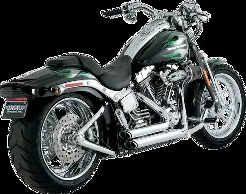 Vance & Hines Shortshots Staggered Exhaust System Chrome Harley, FXSTD, FLSTFI