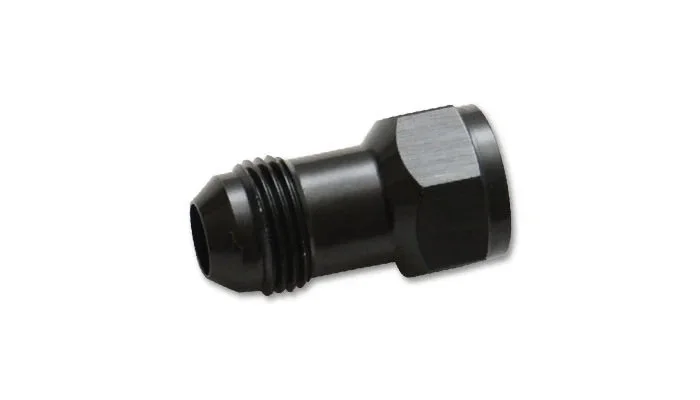 Vibrant Performance Straight 6 AN Female to 6 AN Male 1 in Long Fitting – Black