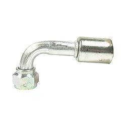 Vintage Air Hose End Fitting 90 Degree 10 AN Hose Crimp to 10 AN Female O-Ring – Aluminum/Steel