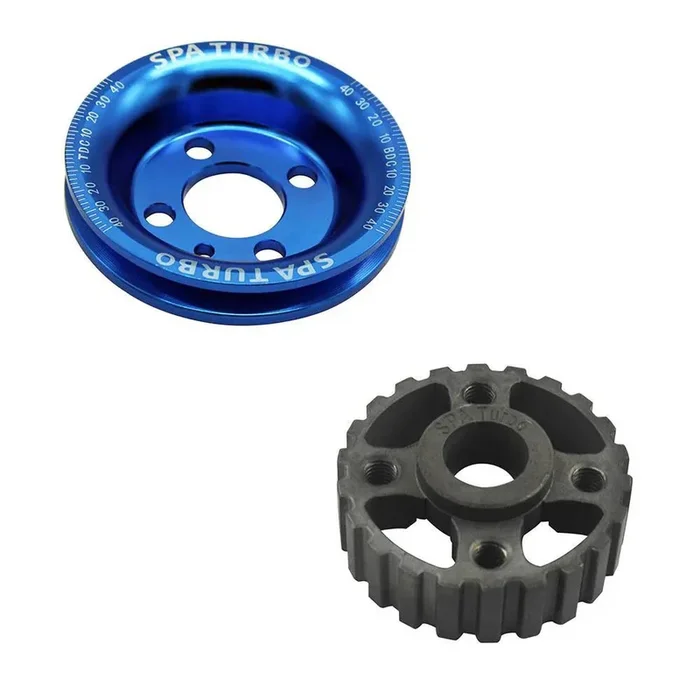 VW syncro Audi 80 90 100 4000 rabbit 1.8 8v underdrive Pulley – BLUE + VW 8V super light crank timing gear