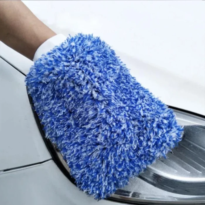 Wash Mitt Soft Cleaning Glove in Blue