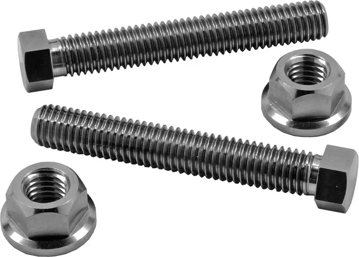 Works 66-70635 70-635 TI AXLE ADJUSTER BOLTS KTM/HUS 10X50MM/10MM / 10MM/13MM NUTS