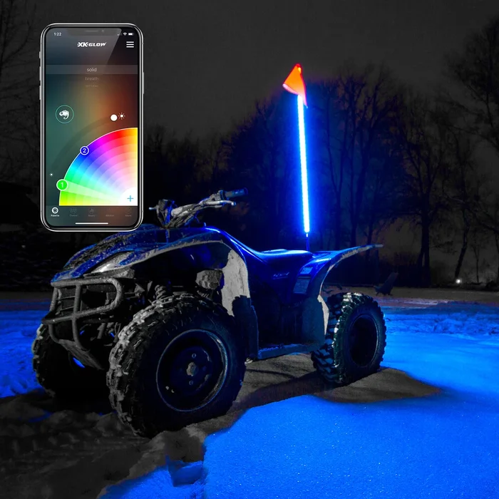 XK GLOW 2ND GEN 4′ 1PC WHIP WITH XKCHROME CONTROLLER
