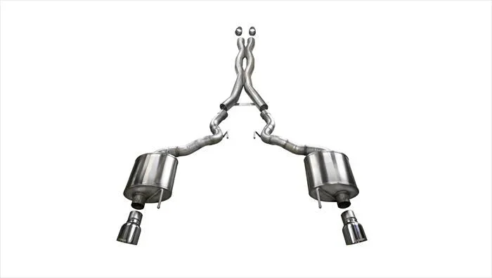 Xtreme Cat-Back Exhaust for Convertible Mustang GT 5.0L 2015-17 w/Polished Tips | #14342 | Corsa Performance